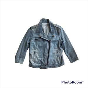 EUC GAP moto denim jacket size M